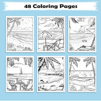 Tropical Island Adventures Hawaii Coloring Pages – 48 Cute Beach Activities for Kids - BIG FRENCHIES