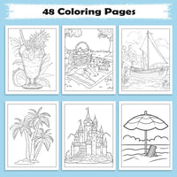 Hawaiian Joy Coloring Pages – 48 Fun Tropical Scenes for Kids - BIG FRENCHIES