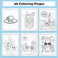 Tropical Fun Hawaii Coloring Pages – 48 Cute Summer Activities for Kids - BIG FRENCHIES
