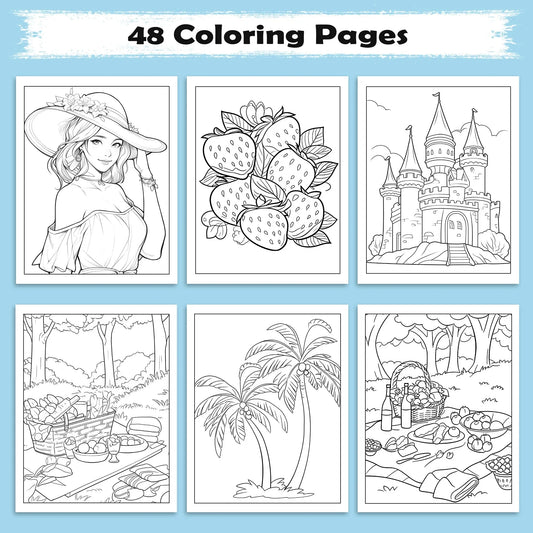 Tropical Smiles Hawaii Coloring Pages – 48 Fun Summer Activities for Kids - BIG FRENCHIES