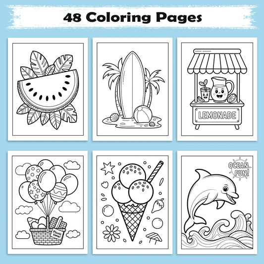 Aloha Vibes Hawaii Coloring Pages – 48 Fun Tropical Scenes for Kids - BIG FRENCHIES