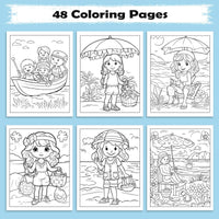 Aloha Shoreline Adventures Coloring Pages – 48 Fun Hawaii Beach Scenes for Kids - BIG FRENCHIES
