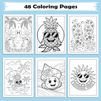 Aloha Adventures Coloring Pages – 48 Cute Beach & Ocean Scenes for Kids - BIG FRENCHIES