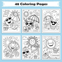 Kawaii Island Fun Hawaii Coloring Pages – 48 Adorable Beach and Ocean Illustrations for Kids - BIG FRENCHIES