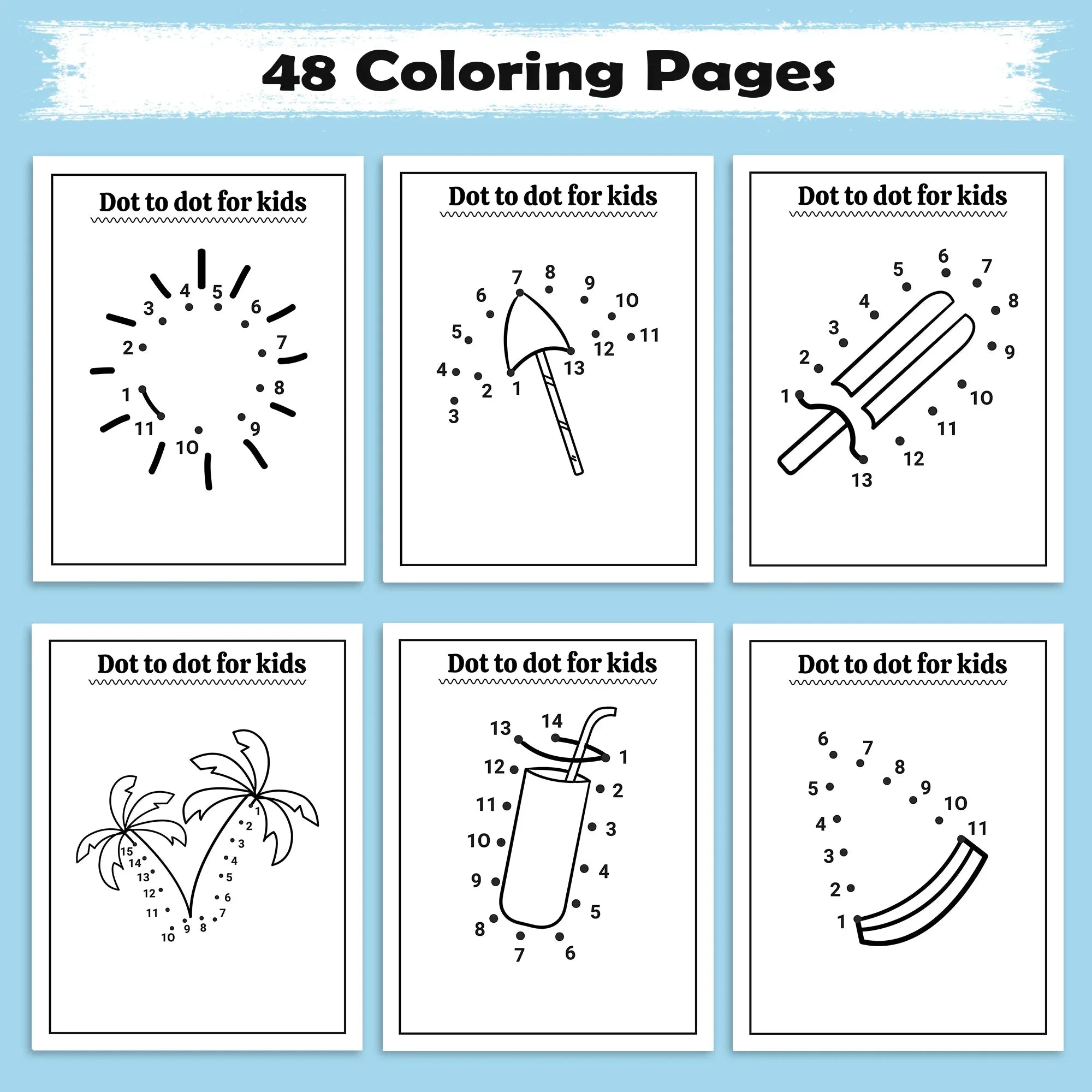 Hawaii Fun Adventures Coloring Pages – 48 Tropical Island Scenes for Kids - BIG FRENCHIES