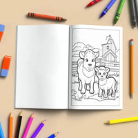 Happy Farm Friends Animal Coloring Pages – 48 Pages – Cute Baby Animals, Farm Scenes – For Kids - BIG FRENCHIES