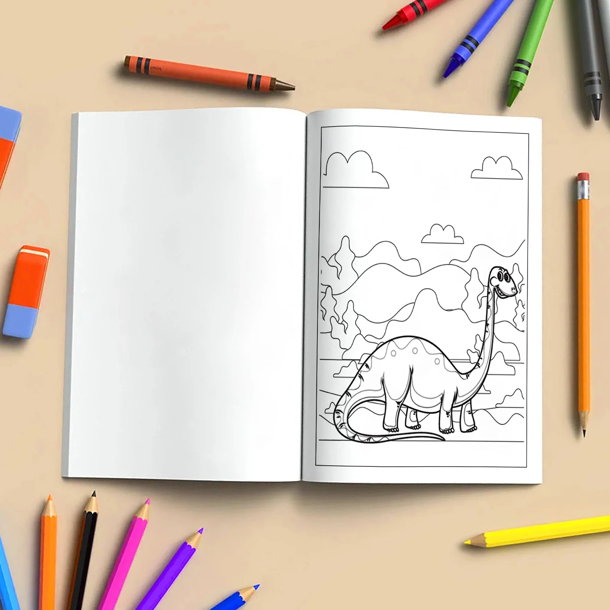 Prehistoric Legends – Dinosaur Coloring Pages – 48 Pages – Fierce Jurassic Creatures – For Kids - BIG FRENCHIES