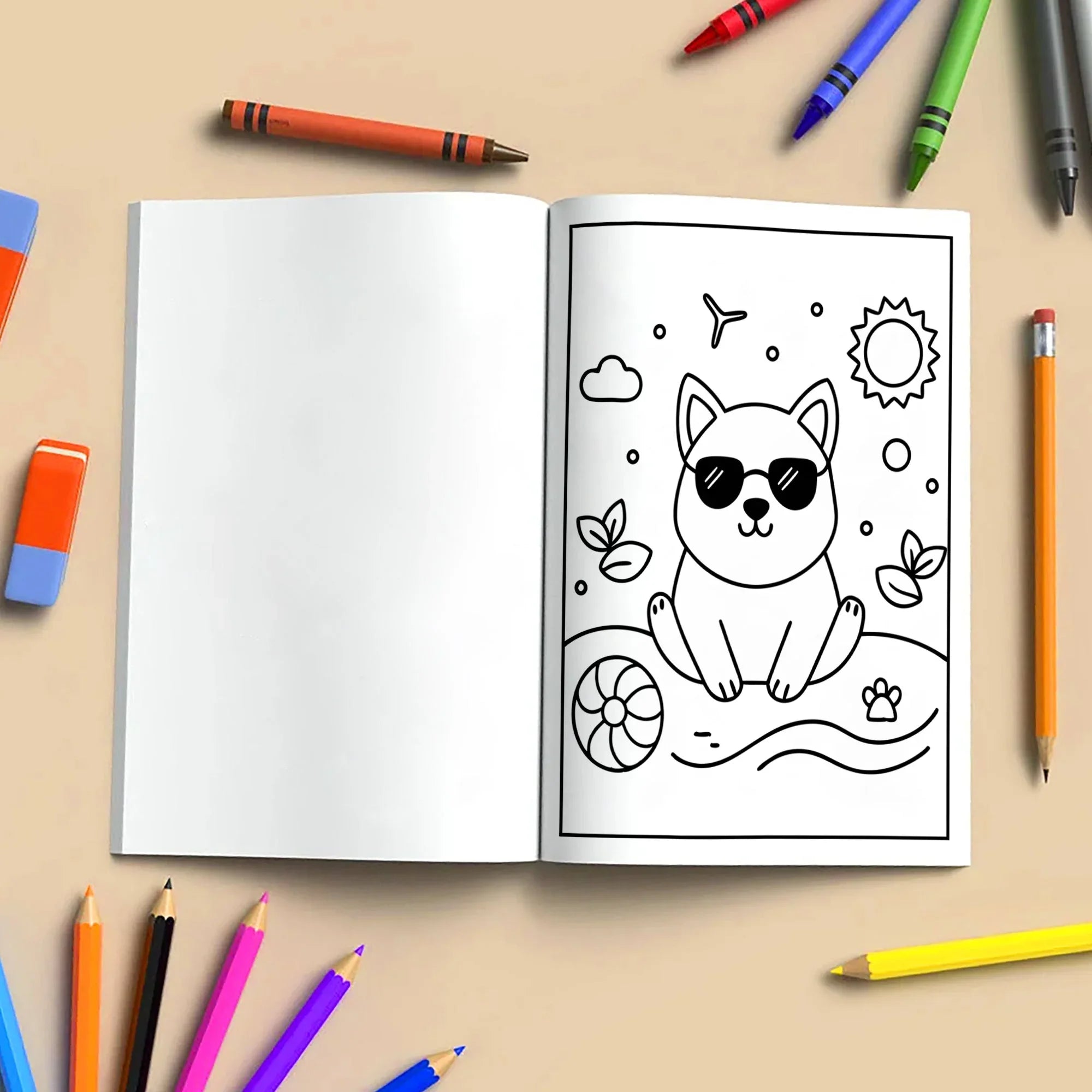 Hawaiian Fun Days Coloring Pages – 48 Cute Beach and Island Activities for Kids - BIG FRENCHIES