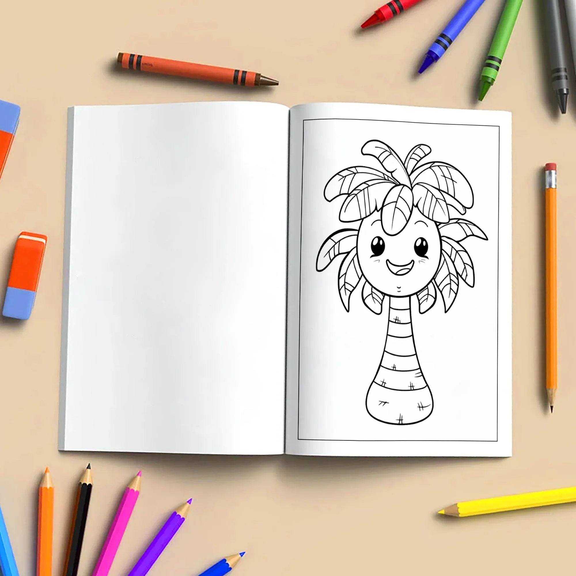Kawaii Summer Fun Coloring Pages – 48 Pages – Cute Beach, Vacation, and Fun Summer Designs – For Kids - BIG FRENCHIES