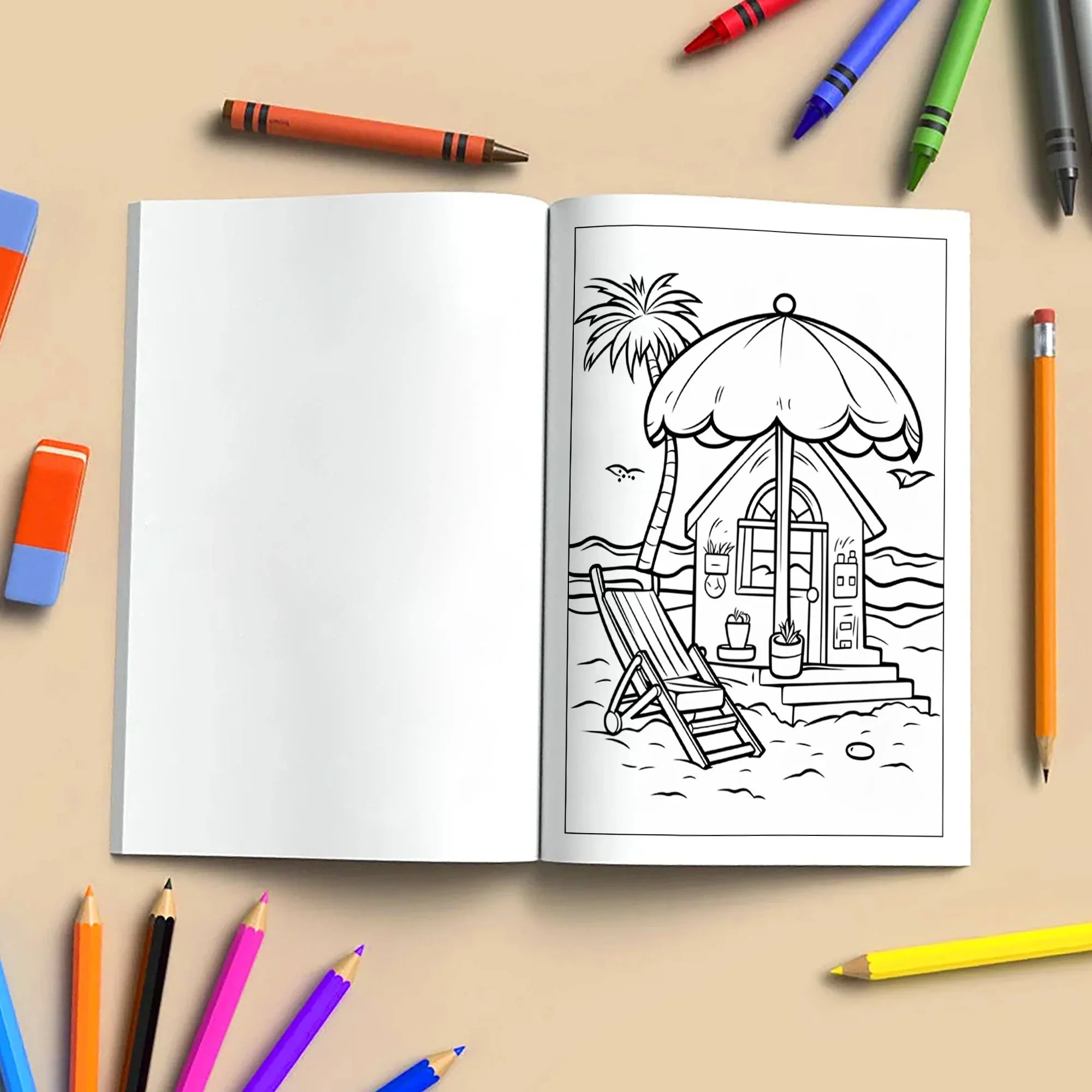Hawaii Kids Coloring Pages – 48 Cute Beach and Vacation Designs – For Kids - BIG FRENCHIES