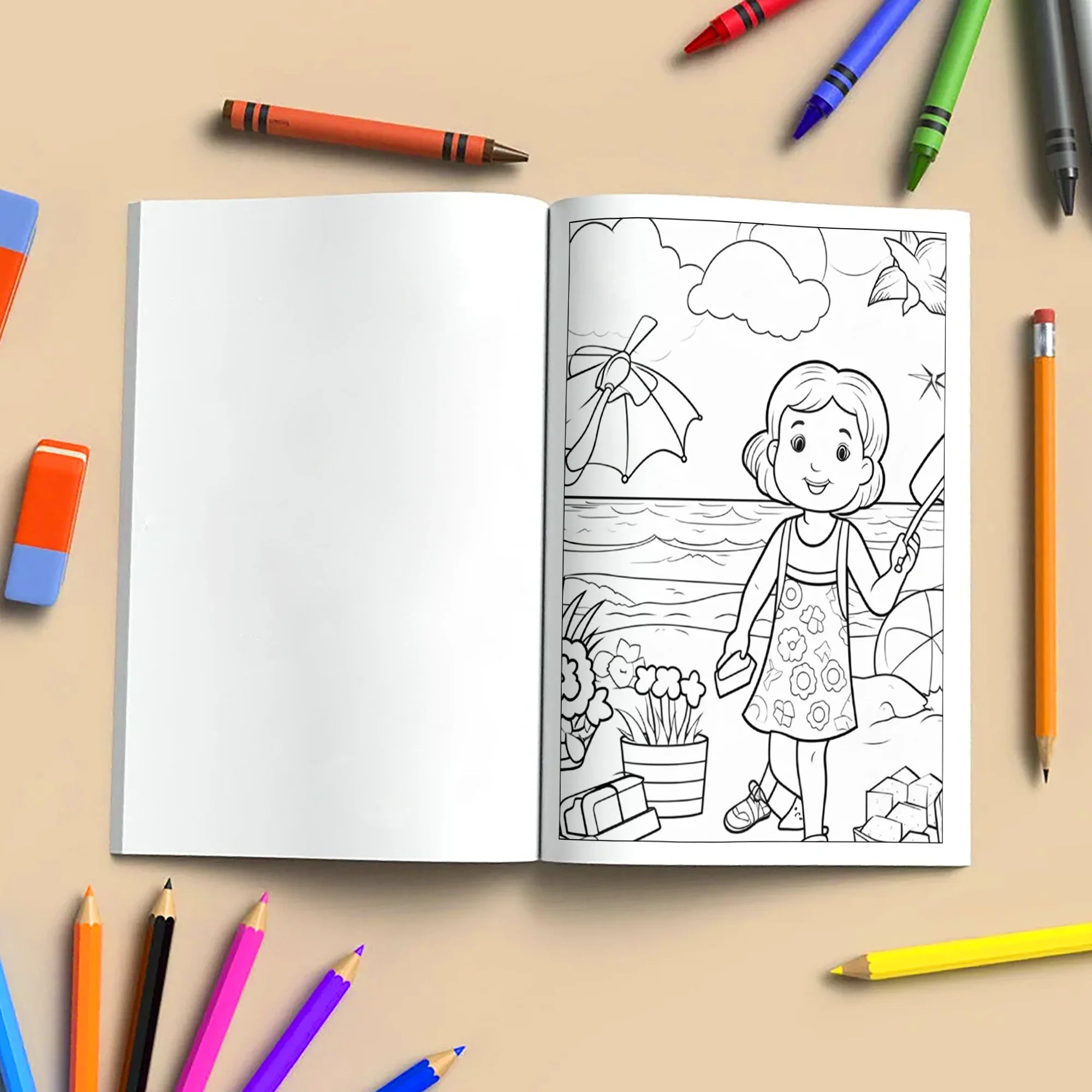 Hawaii Bliss Coloring Pages – 48 Summer Scenes for Kids - BIG FRENCHIES