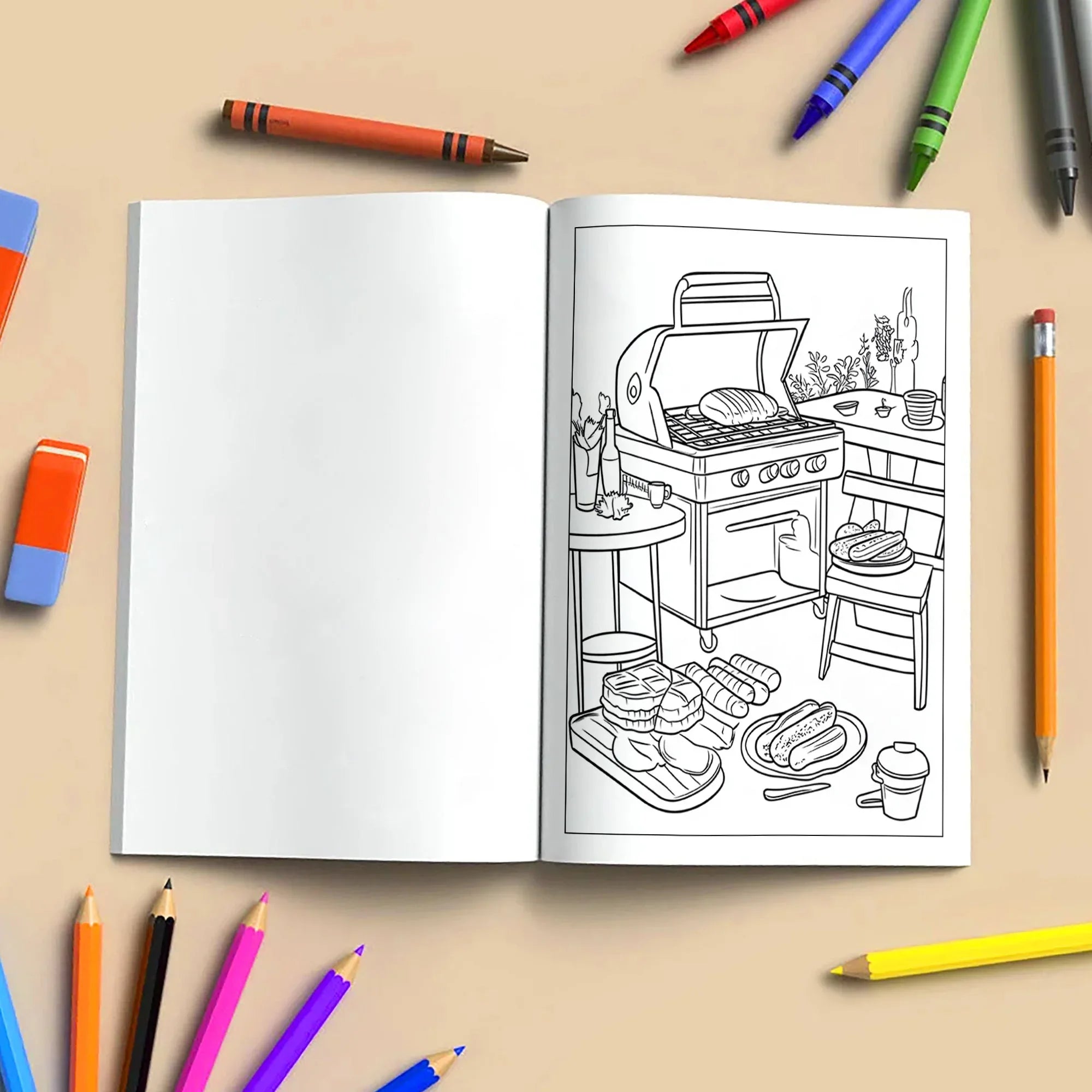Aloha Spirit Hawaiian Coloring Pages – 48 Pages – Cute Island Life, Palm Trees, Surfboards – For Kids - BIG FRENCHIES