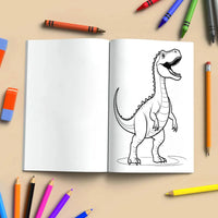 Dino Kingdom Coloring Pages – 48 Pages – Strong and Wild Dinosaur Scenes – For Kids - BIG FRENCHIES