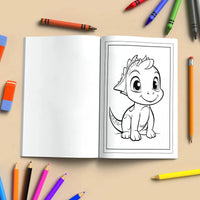 Tiny Dino Friends – Cute Dinosaur Coloring Pages – 48 Pages – Adorable Jurassic Creatures – For Kids - BIG FRENCHIES