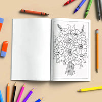 Charming Blooms Coloring Pages – 48 Pages – Flower Bunches, Leaves and Petals, Nature Art – For Adults - BIG FRENCHIES