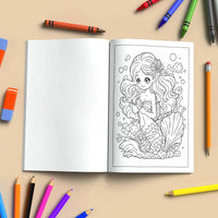 Kawaii Mermaid Magic Coloring Pages – 48 Pages – Cute Ocean, Mermaid, and Sea Life Designs – For Kids - BIG FRENCHIES