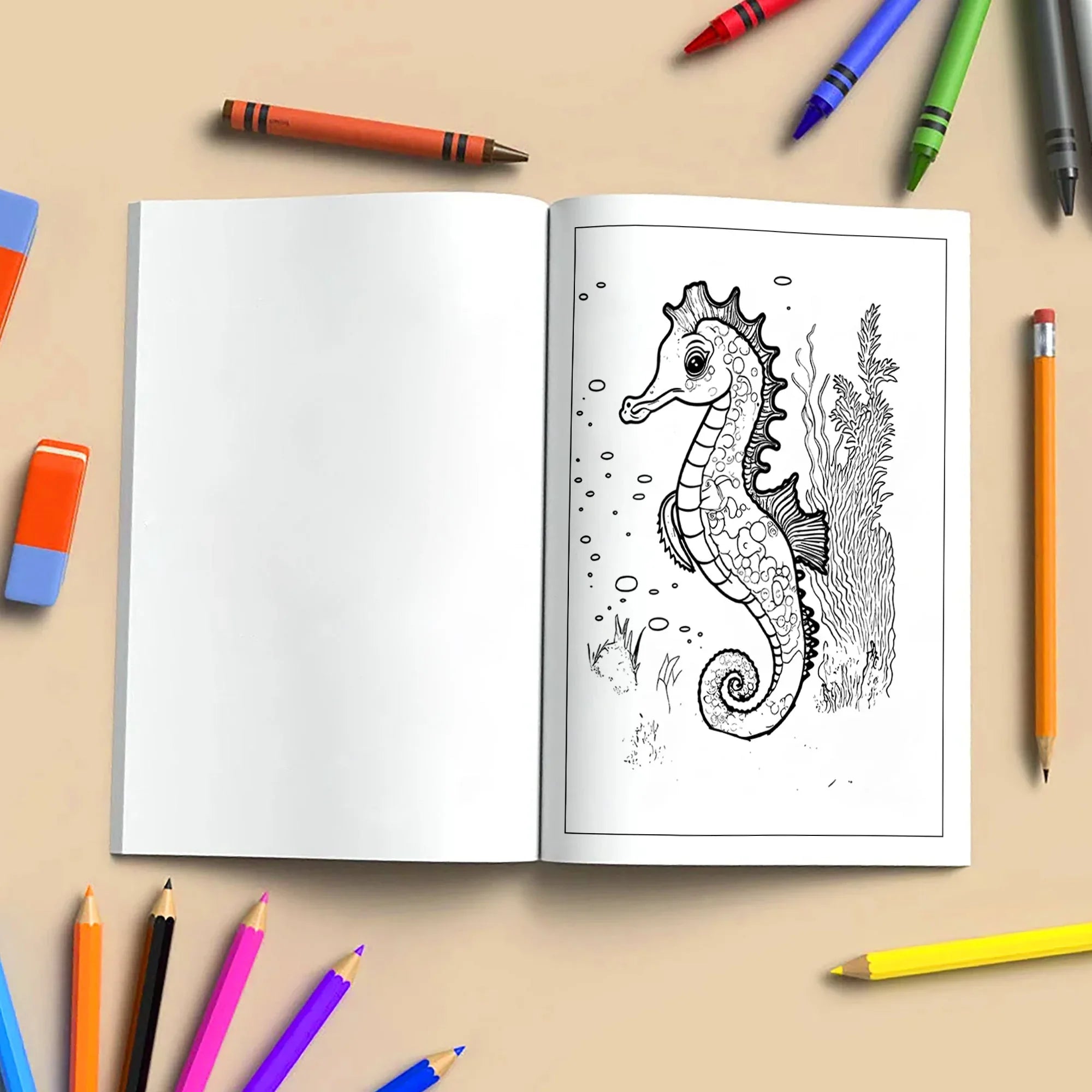 Ocean Wonders Coloring Pages – 48 Pages – Fun Sea Creatures – For Kids - BIG FRENCHIES