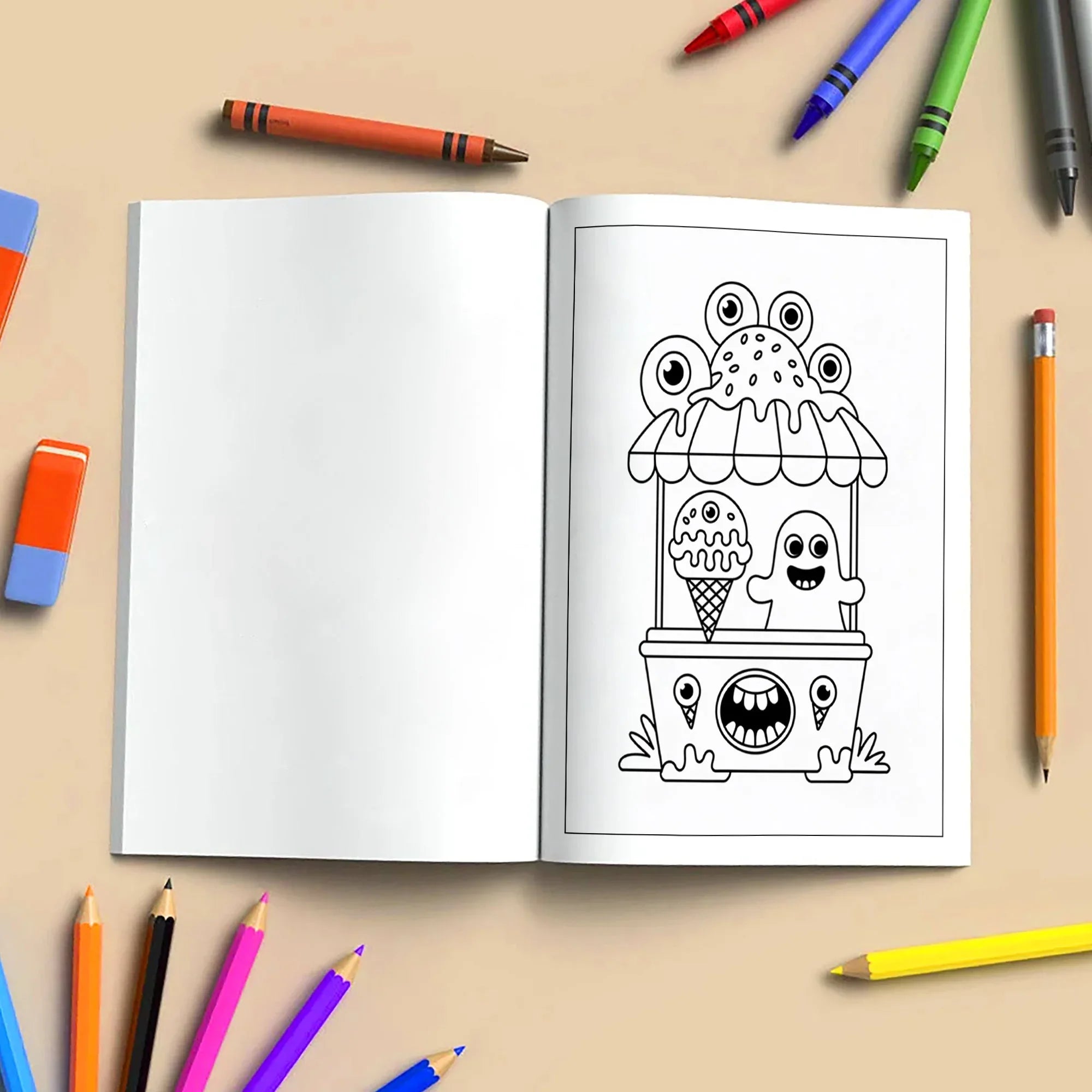 Spooky Tropics Coloring Pages – 48 Haunted Beach & Ghost Designs – For Kids - BIG FRENCHIES