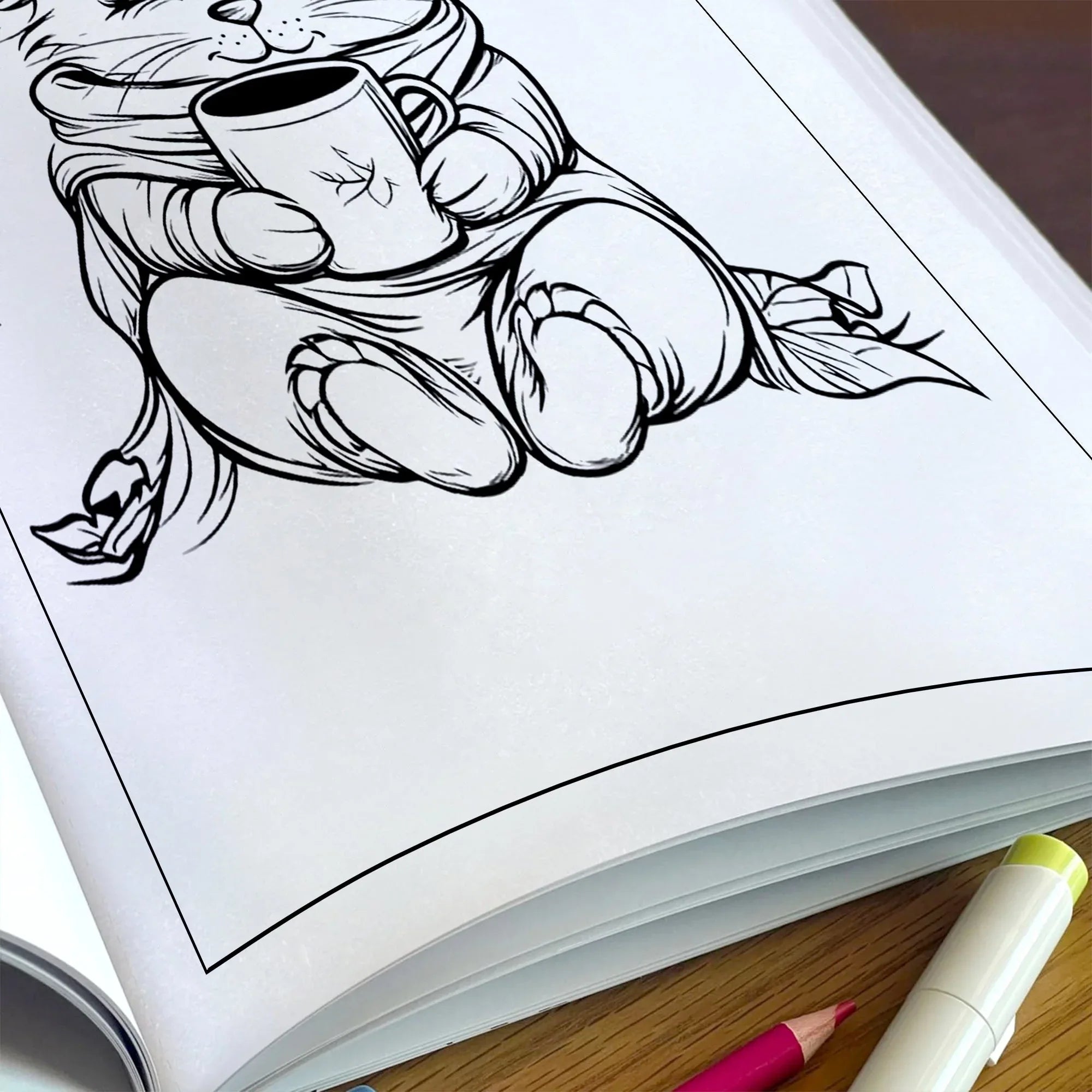 Cozy Critters Coloring Pages – 48 Pages – Cute Animals in Cozy Scenes – For Kids - BIG FRENCHIES