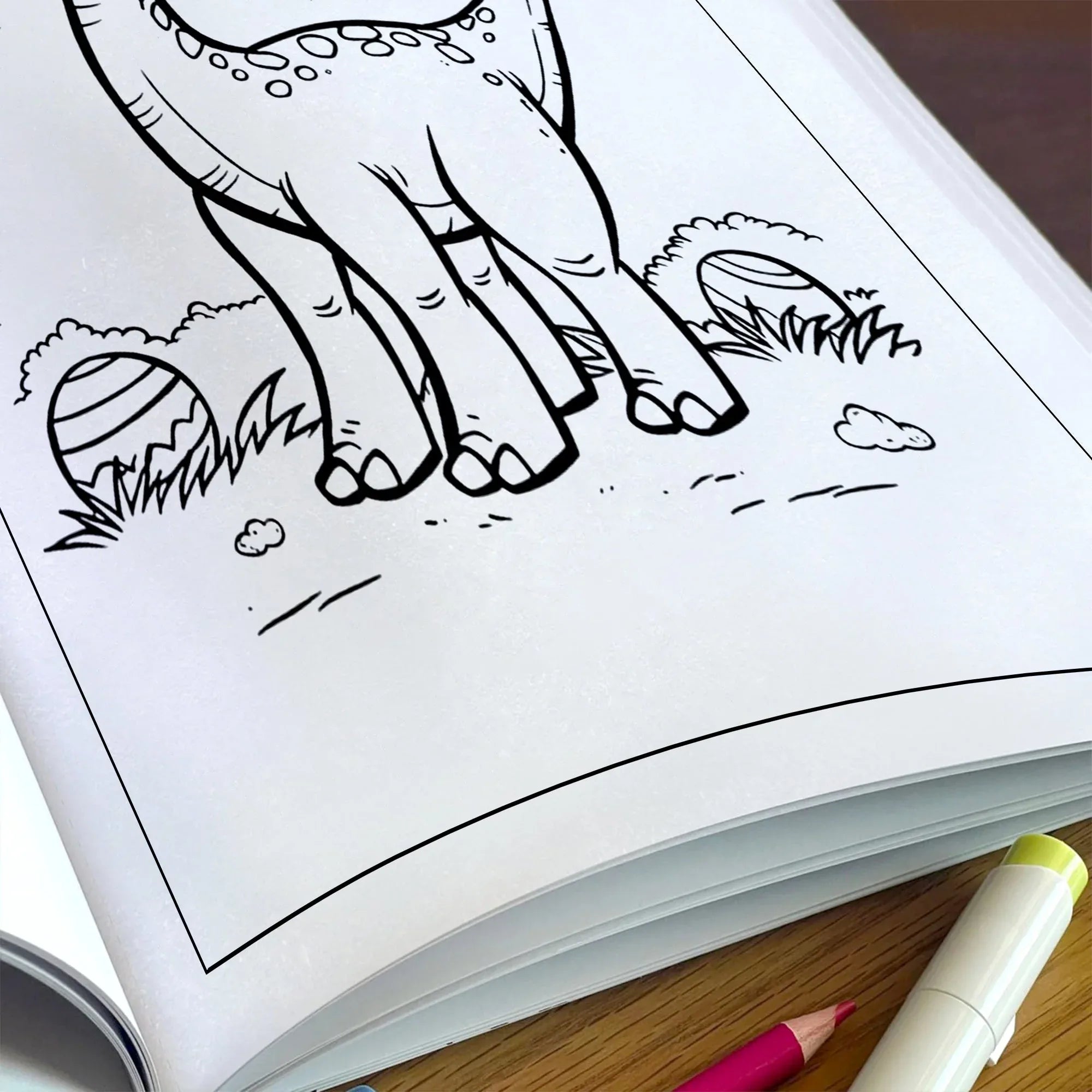 American Dino World – Cute Dinosaur & Flag Coloring Pages – 48 Pages – Cartoon Dino, Patriotic Scene – For Kids - BIG FRENCHIES