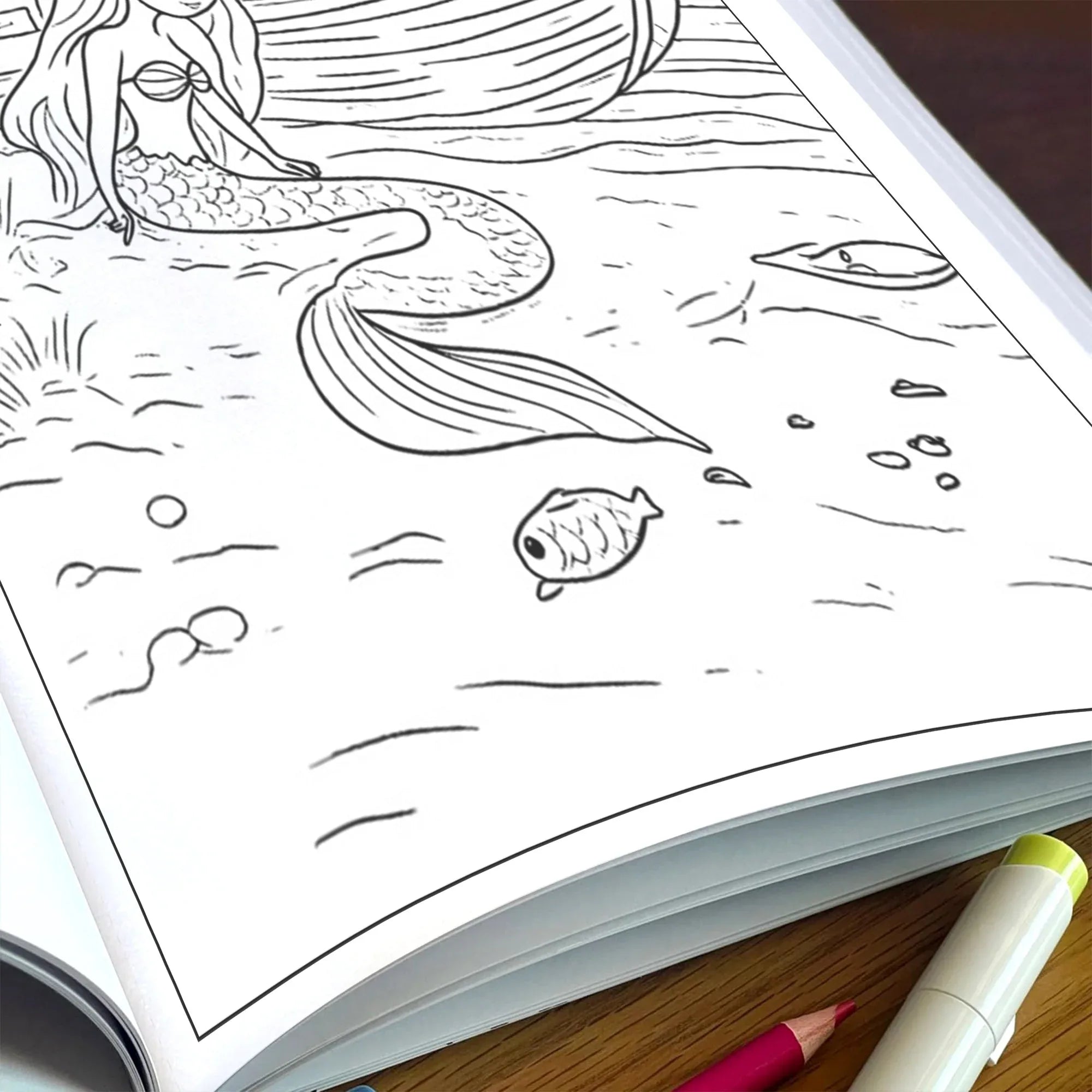 Tropical Siren Coloring Pages – 48 Magical Mermaid Moments for Kids - BIG FRENCHIES