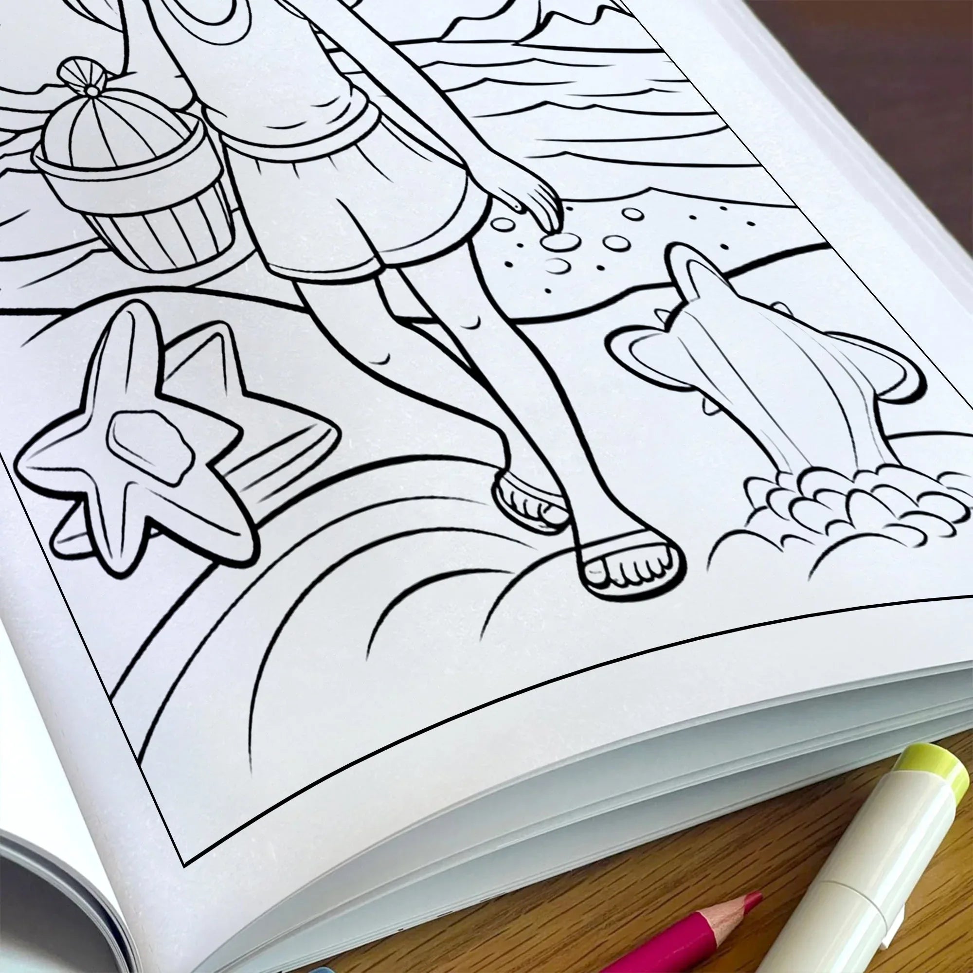 Aloha Beach Fun Coloring Page – 48 Pages – For Kids - BIG FRENCHIES