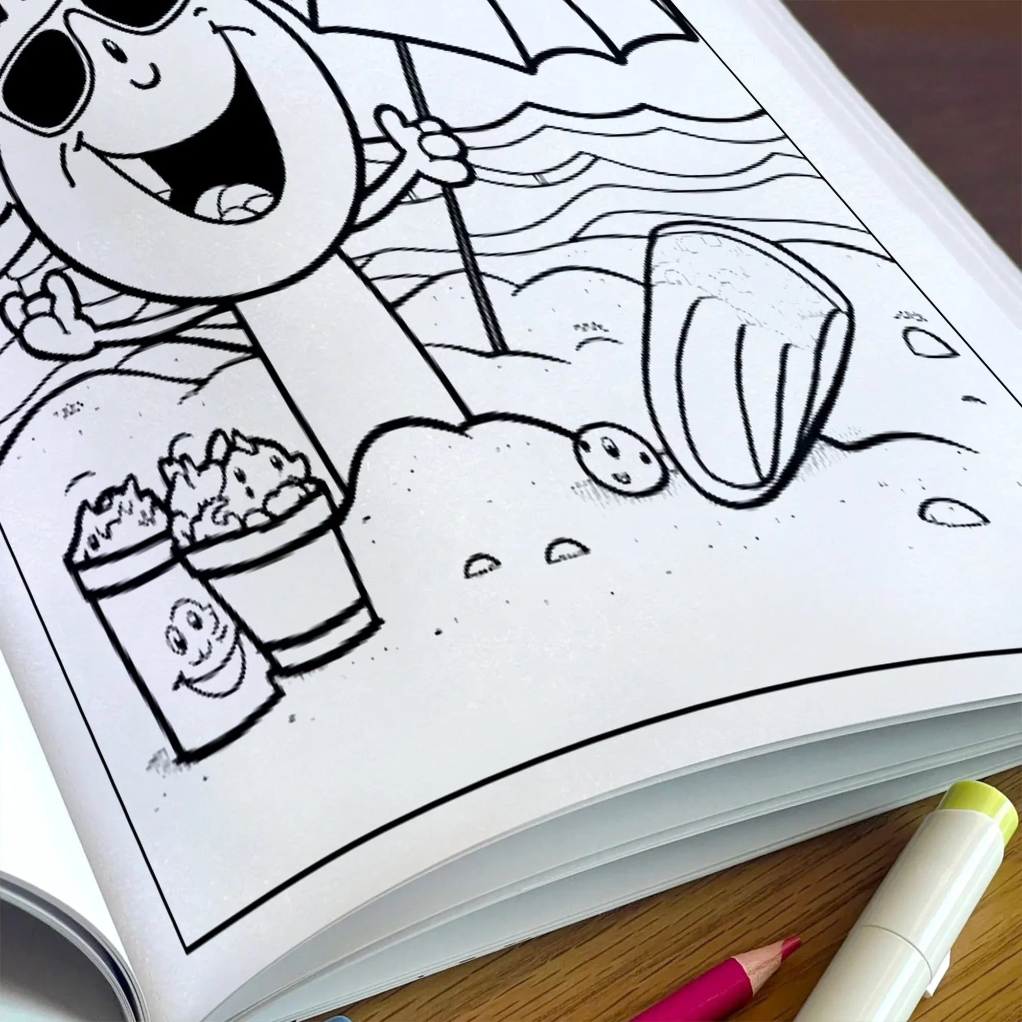 Kawaii Island Fun Hawaii Coloring Pages – 48 Adorable Beach and Ocean Illustrations for Kids - BIG FRENCHIES