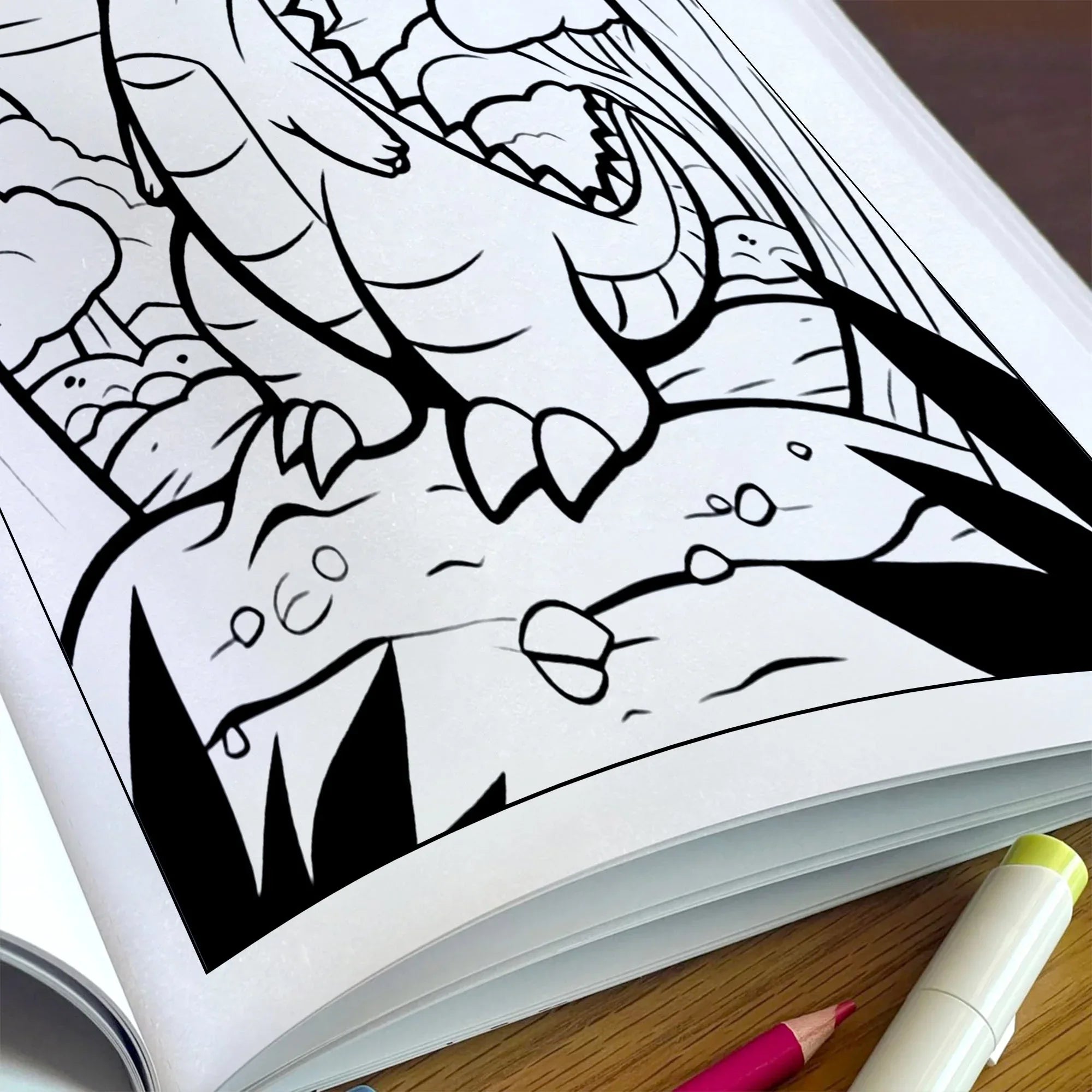 Jurassic Smiles – Friendly Dino Coloring Pages – 48 Pages – Cute Prehistoric Designs – For Kids - BIG FRENCHIES
