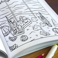 Tropical Picnic Escape Coloring Page – 48 Pages – Beach Picnic Theme – For Adults - BIG FRENCHIES