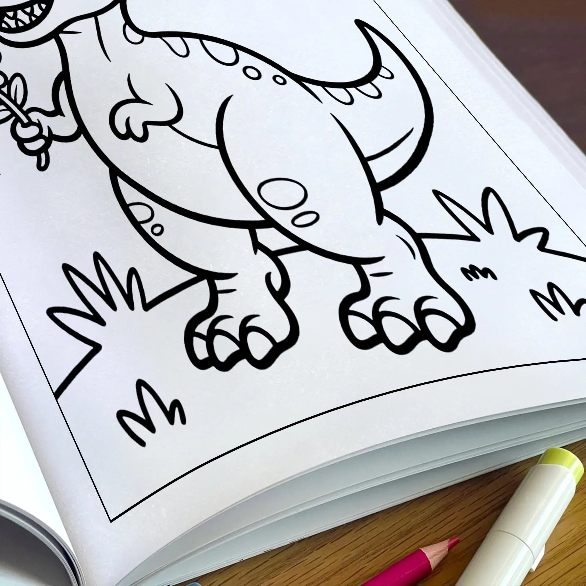 Happy Dino Days – Adorable Dinosaur Activity Coloring Pages – 48 Pages – Cute Dino, Outdoor Scenes – For Kids - BIG FRENCHIES