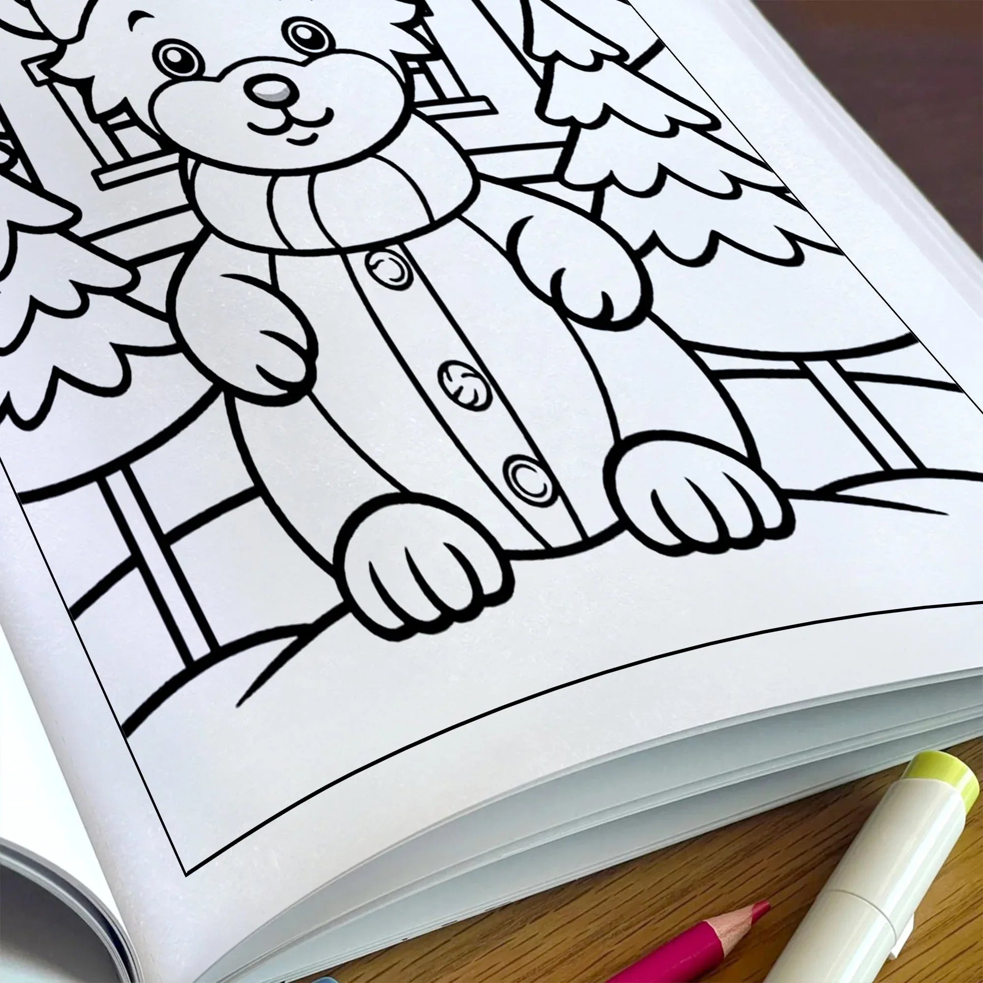 Snowy Friends Coloring Pages – 48 Pages – Cute Winter Animals – For Kids - BIG FRENCHIES