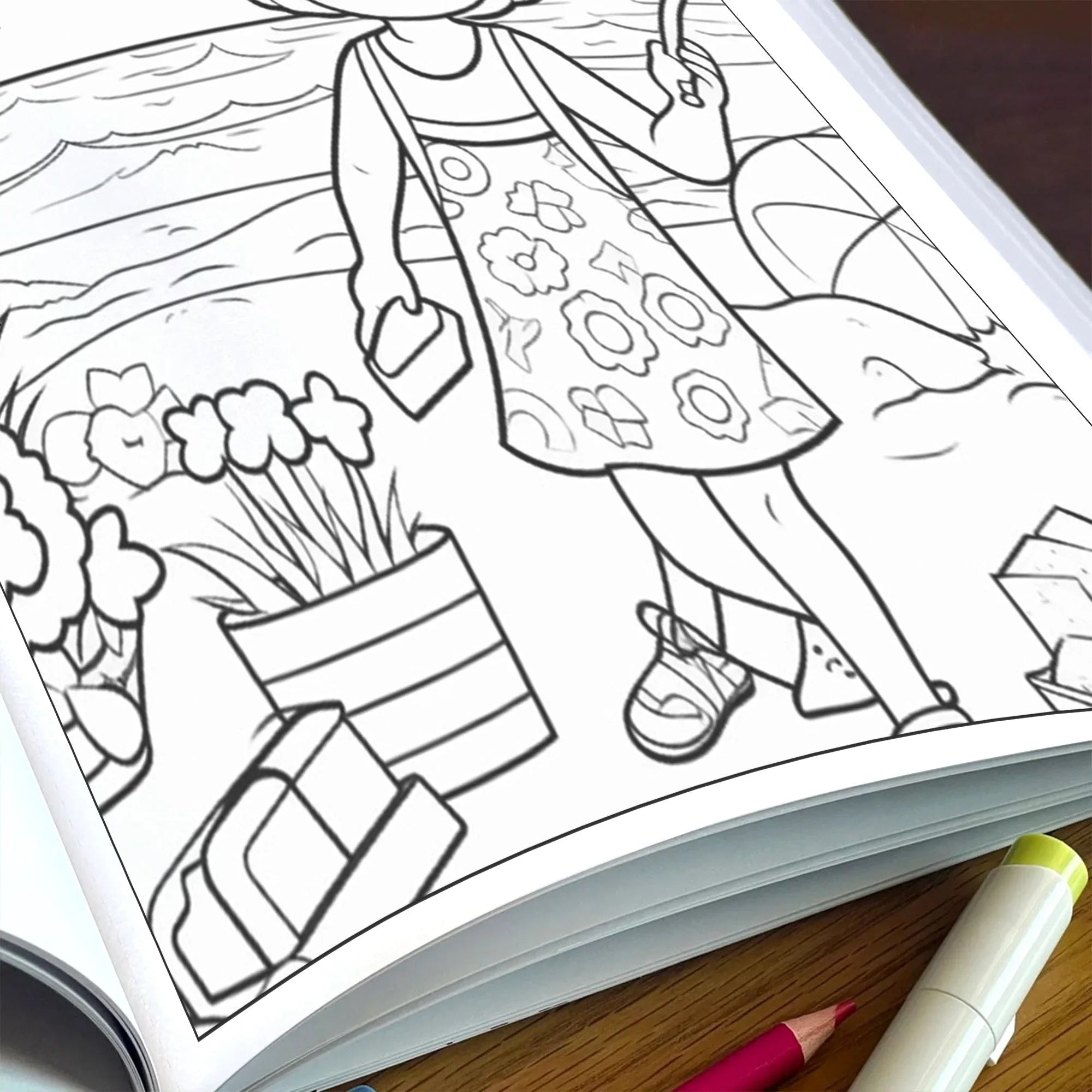 Hawaii Bliss Coloring Pages – 48 Summer Scenes for Kids - BIG FRENCHIES