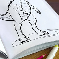 Dino Kingdom Coloring Pages – 48 Pages – Strong and Wild Dinosaur Scenes – For Kids - BIG FRENCHIES