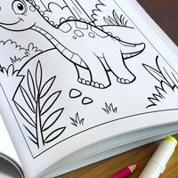 Forest Dino Friends – Fun Dinosaur Coloring Pages – 48 Pages – Jungle, Cute Dinosaurs, Simple Line Art – For Kids - BIG FRENCHIES