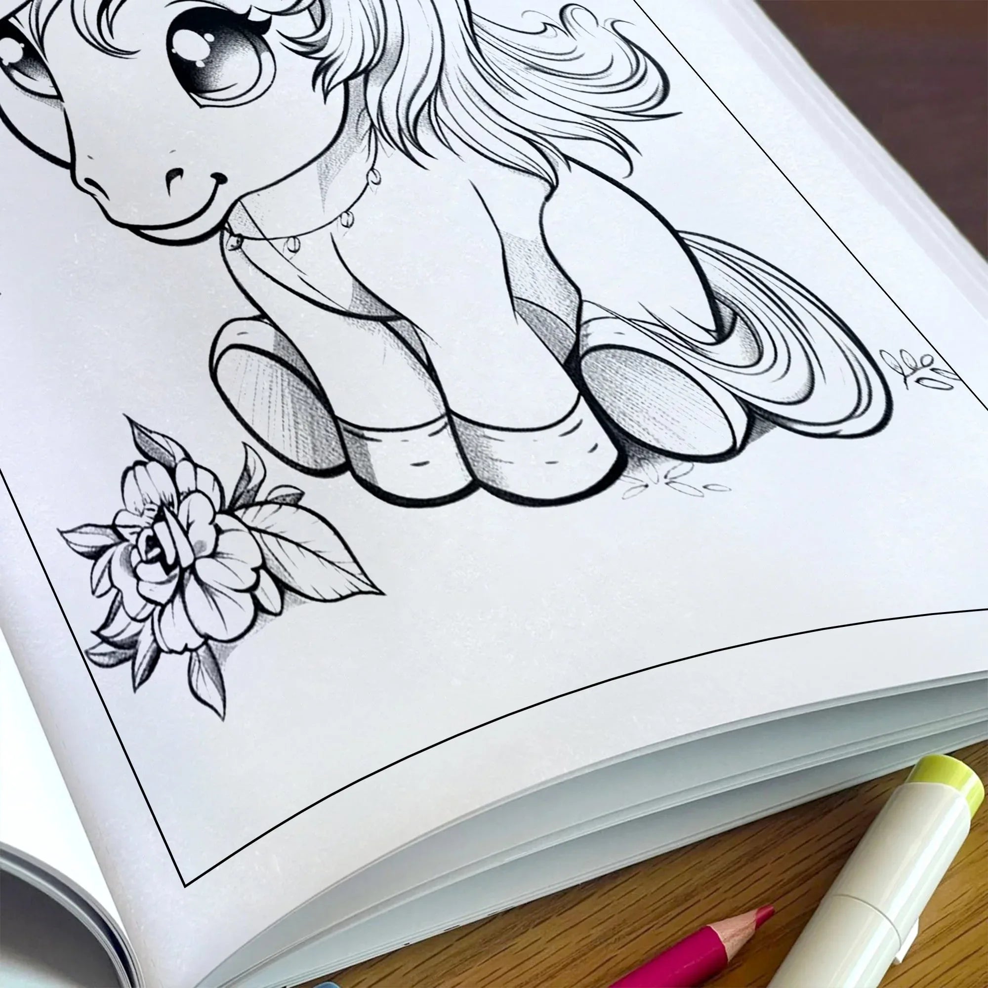 Unicorn Friends in Bloom Coloring Pages – 48 Playful and Kid-Friendly Illustrations - BIG FRENCHIES