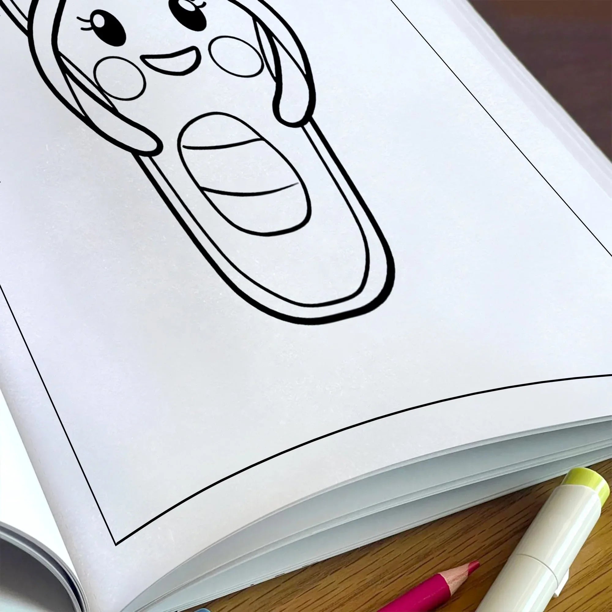 Kawaii Hawaii Vibes Coloring Pages – 48 Cute Summer and Beach Scenes for Kids - BIG FRENCHIES