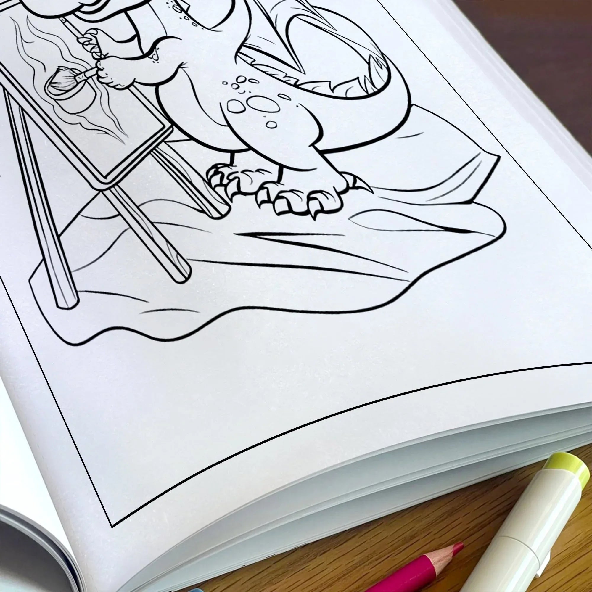 Kawaii Dinosaur World – Cute Dino Adventure Coloring Pages – 48 Pages – Magical, Fun, Easy to Color – For Kids - BIG FRENCHIES