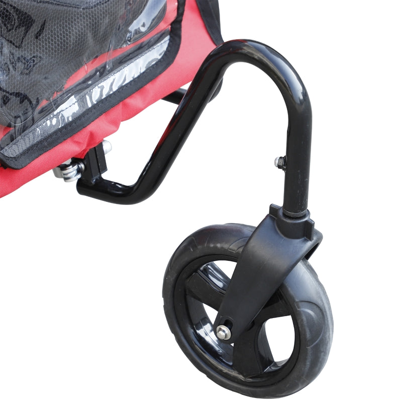 2-in-1, 3 Wheel Pet Jogging Stroller Bike Trailer - BIG FRENCHIES