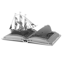 Moby Dick Book Sculpture 3D Steel Model Kit Metal Earth