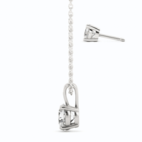 3CTW Moissanite Stud Earrings & Pendant Necklace Set in 14K White Gold Overlay