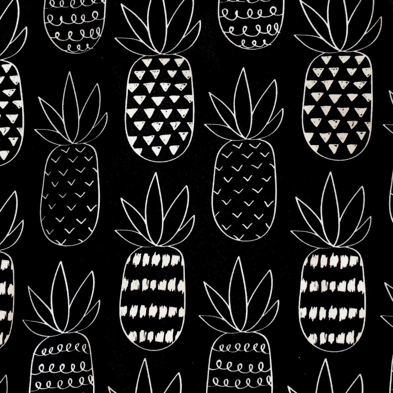 Pineapple Monochrome Splash Mat - A Waterproof Catch-All for Highchair Spills and More!