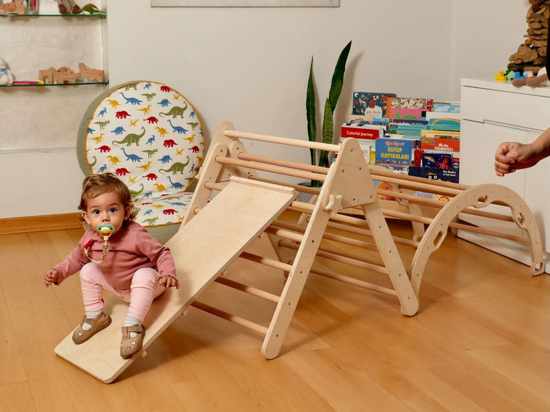 Montessori Indoor Playground | Pikler Triangle & Climbing Arch & 2in1 Ramp & Pillow - BIG FRENCHIES