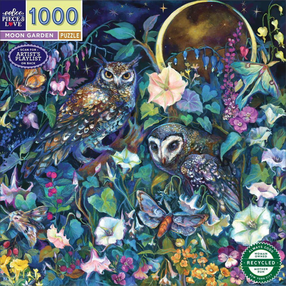 Moon Garden 1000 Piece Jigsaw Puzzle eeBoo - BIG FRENCHIES