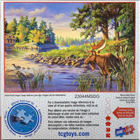 Moose Cabin Scene Wildlife 500 Piece Jigsaw Puzzle Sure Lox