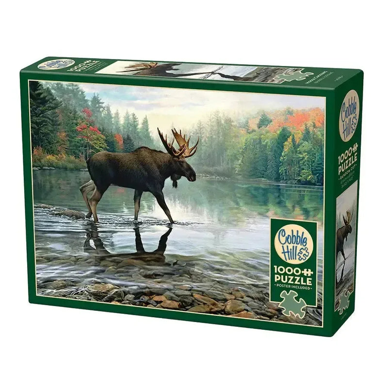 Moose Crossing 1000 Piece Jigsaw Puzzle Cobble Hill - BIG FRENCHIES