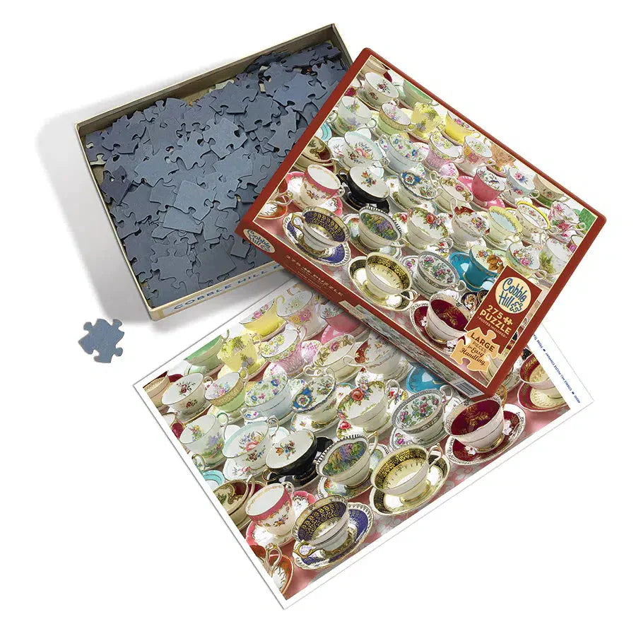 More Teacups 275 Large Piece Jigsaw Puzzle Cobble Hill