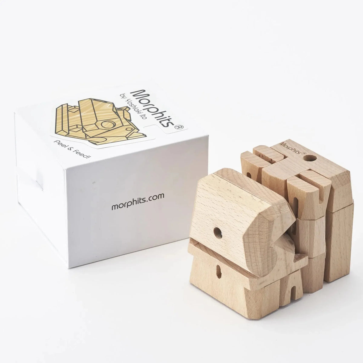 Morphits® Modern Wooden Hippo Decor – Interactive Puzzle & Art Piece - BIG FRENCHIES