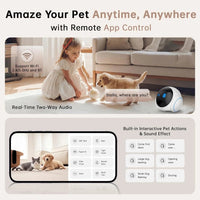 Movable Pet Camera Robot 1080P Two Way Audio Night Vision Auto Recharge