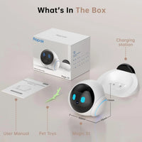 Movable Pet Camera Robot 1080P Two Way Audio Night Vision Auto Recharge