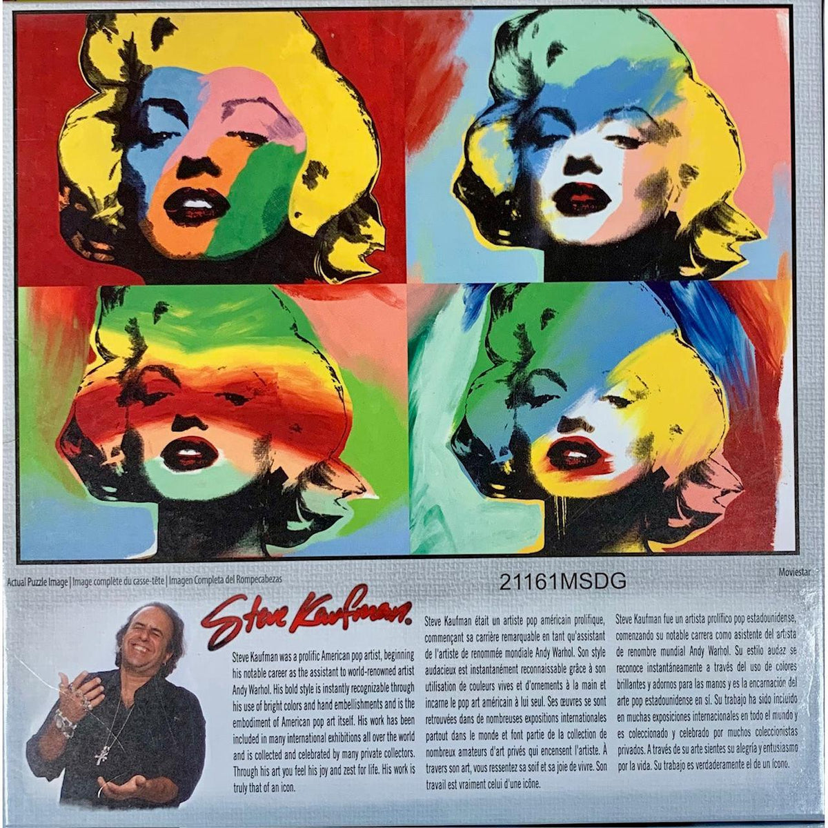 Movie Star by Steve Kaufman 1000 Piece Jigsaw Puzzle Sure Lox - BIG FRENCHIES